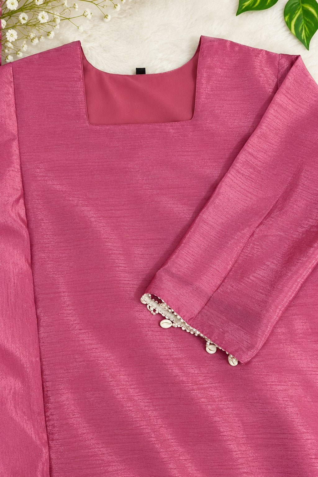 Elegant Pink Kurta Palazzo Set With Dupatta